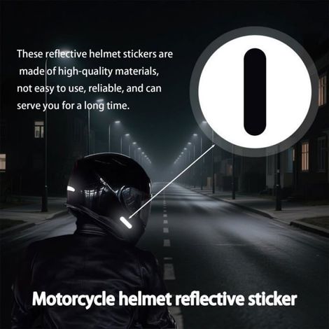 Autocollants réfléchissants casque - 50 pièces, bande réfléchissante - Convient pour casques moto, vélo, trottinette Étiquette (1/5)