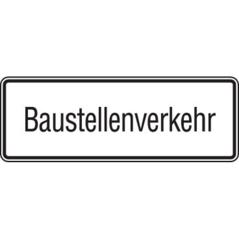 Zusatzschild 1007-38, 330x600mm Baustellenverkehr RAL-Gütezeichen Folie RA2