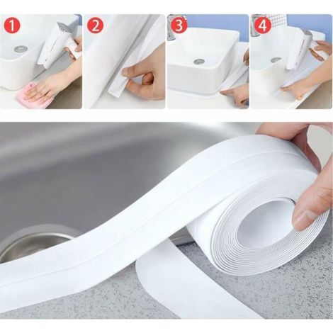 Dichtungsband – Wasserdicht – Selbstklebend – Einfache Montage – Graues PVC (1/5)