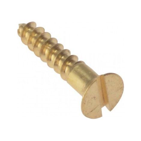 Forgefix CSK584B Vis à bois à tête fraisée fendue en laiton massif