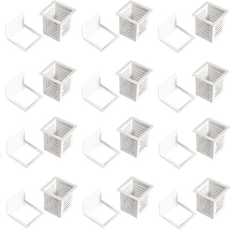 Ensemble porte-brosse à dents mural et porte-cuillère et fourchette blanc (1/5)