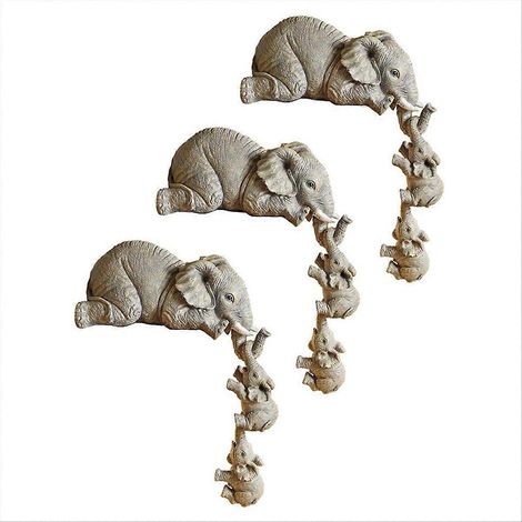 Adorable peluche éléphant à câliner, en résine, objet de décoration artisanale, cadeau pour la maison (1/5)