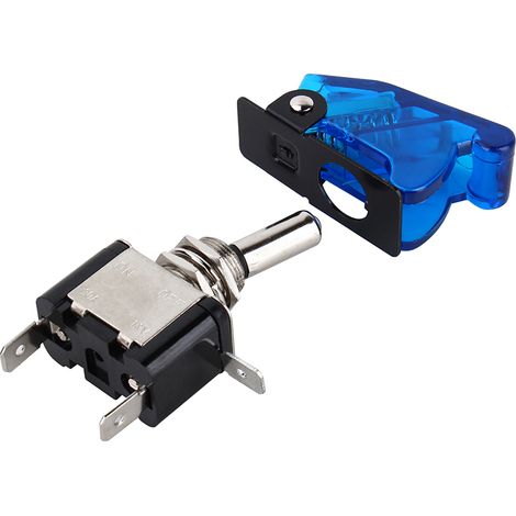 GARRYFIZH Interrupteur à bascule de lampe LED, métal ON OFF 16mm interrupteur à bascule de voiture bouton poussoir 3A 1NO1NC connexion pour Automobile