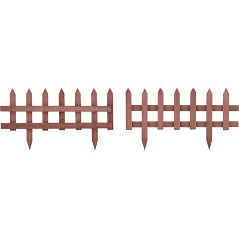 Set of 12 Wooden 60cm Garden Fence Pieces (1/5)