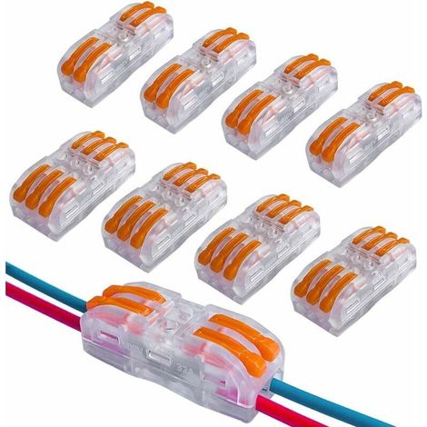 30Pcs Premium Levier-Ecrou Fil Connecteur Kit, Bilatéral Transparent Conducteur Compact Fil Connecteurs, Compact Connecteur Ressort Bornier (1/5)