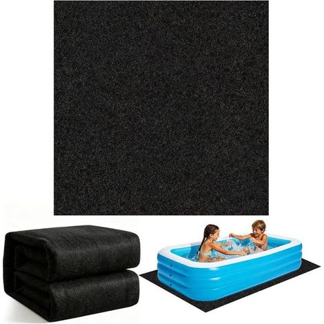 Tapis de Sol pour Piscine 4m Rectangulaire,Antidérapant et Absorbant l'eau pour Piscine Hors Sol (1/4)