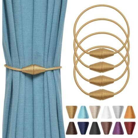 4er-Pack magnetische Vorhang Raffhalter 46 cm (Gold)