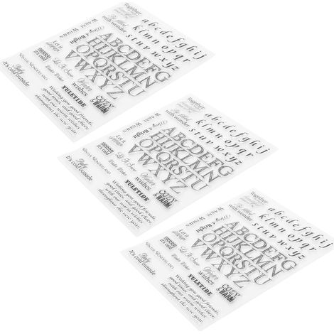 3 Tampons Lettres Transparents TPR pour Création Scrapbooking Cartes et Albums DIY (1/5)