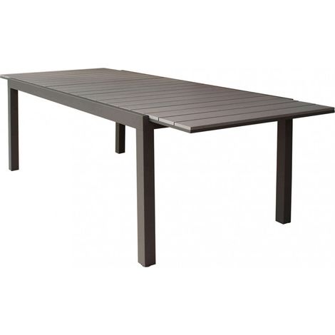 Tavolo Allungabile Pental 180/240x100x73 h cm in Alluminio Taupe (1/5)