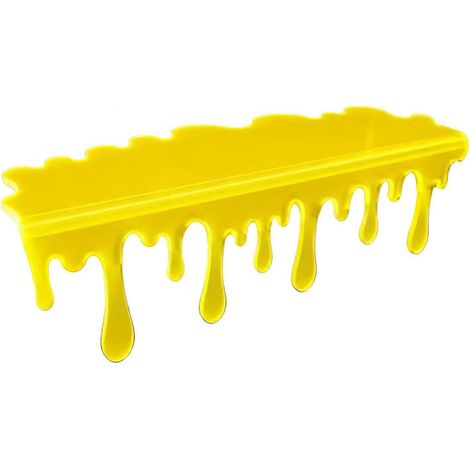 Étagère décorative "Gouttes de sang" effet phosphorescent bordure d'étagère taches de sang réalistes jaune thème Maison hantée (1/5)