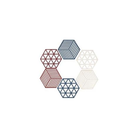 Dessous de plat en silicone pour casseroles, poêles et plaques chauffantes - Facile à suspendre et à ranger - Résistant à la chaleur - Antidérapant - Passe au lave-vaisselle - Lot de 6 (1/5)