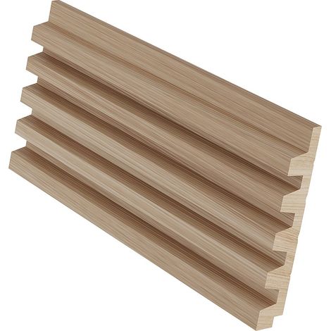 Pannello da parete 3D Set da 3,71m² Colore Legno naturale chiaro - Lotto di 8 pezzi - TATIANA (1/4)
