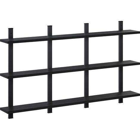 Wall Shelf Black Oak 102 x 13.5 x 58 cm Engineered Wood vidaXL (1/5)