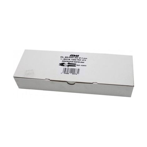 Agrafes CL29 inox x 1000 EDMA