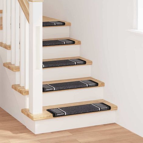 Selbstklebende Treppenschoner 15 pcs Anthrazit 65 x 21 x 4 cm