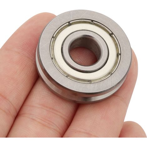 Roulement à galet guide en V rainuré V6000ZZ, acier, alésage 10mm, diamètre extérieur 30mm, épaisseur 8mm, roue de guidage simple pour rails. (1/5)