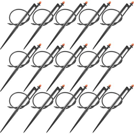 25 Pièces Kit Irrigation Goutte avec Piquets Supports Buses Micro-aspersion et Tubes pour Arrosage Jardin Pelouse et Aménagement Paysager (1/5)