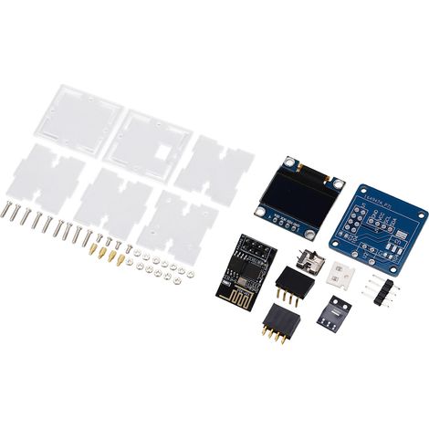 Kit de mini-horloge avec boîtier acrylique, affichage OLED, module de minuterie à monter soi-même, kit d'horloge électronique 5 V CC