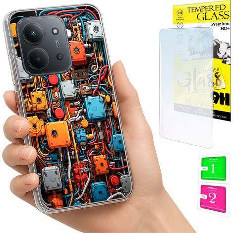 Funda para Xiaomi Redmi 15C 4G de 171 mm con foto y cubierta trasera de cristal 9H. (1/5)