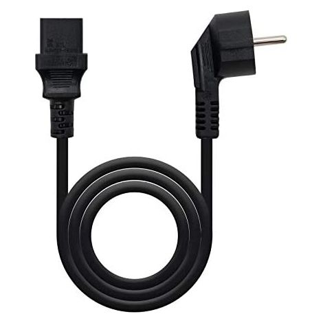 Cable Alimentación CPU Nanocable 10.22.0110/ Schuko Macho - C13 Hembra/ 10m/ Negro (1/4)