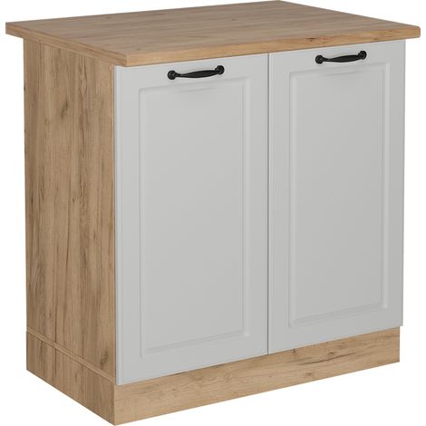 Mobile lavello cucina R-Line, Bianco casa di campagna, 80 cm , PL Rovere, Vicco (1/5)