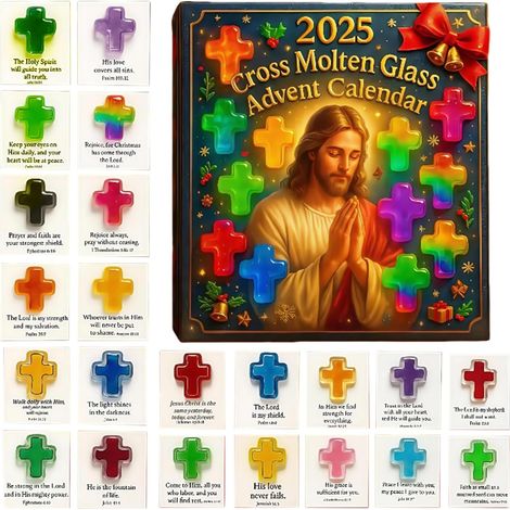 Calendrier de l'Avent décoratif – Décoration de Noël de poche en acrylique 2D (24 jours) pour femmes et hommes (1/5)