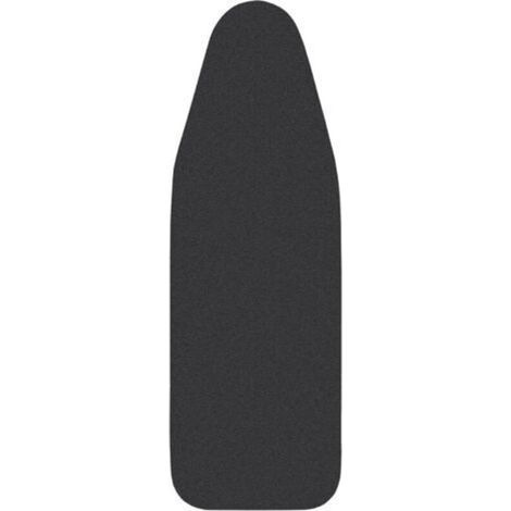 Copriasse da stiro 148x55 cm, copriasse da stiro extra large, superficie 100% cotone, imbottitura spessa, facile da mettere e antiscottatura, colore nero. (1/5)