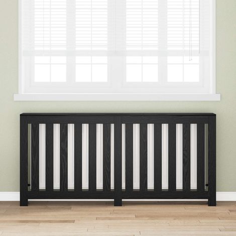 Cache-Radiateur Chêne noir 175 x 20 x 82 cm