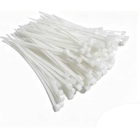 400 PCS De Câble Transparentes En Nylon Autobloquantes, Serre Flex Transparent Et Serflex Blanc, Attaches Autobloquantes Pour Organisation Des Câbles, Cable Extension Transparent Et Sert Cable, Blanc (1/5)