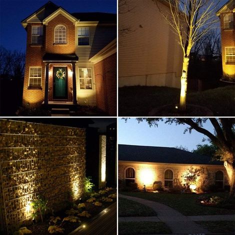 GROOFOO Spot à LED Jardin avec Piquet COB 220v Lampe led jardin pour chemins projecteur extérieur lumiere blanc chaude 3000K polyvalent pour chemins,voies,allées de garage,balcons,terrasses