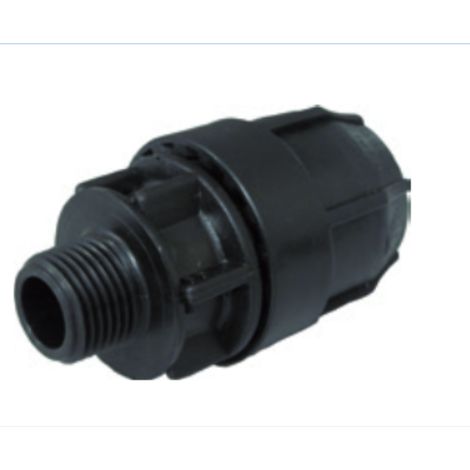 Raccordo dritto maschio 1/2" ø20 in pvc per tubo polietilene (1/2)