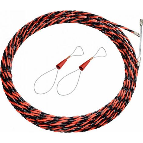 Goupille de traction pour fil d'électricien, diamètre 5 mm, 50 mètres, support rétractable, tire-fil de pêche pouvant être tiré et rallongé (1/5)
