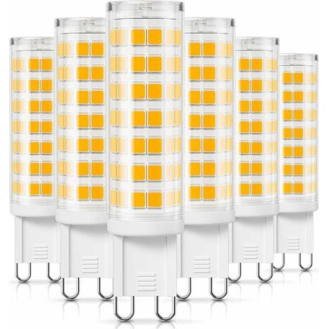 QORVA-Lot De 5 Ampoules Led G9, 6 W 550 Lm Blanc Neutre 4000K, Remplacement Pour Ampoules Halogènes 50 W 60 W, Angle De Faisceau Sans Scintillement À 360°, Non Dimmable Ac 220-240 V (1/5)