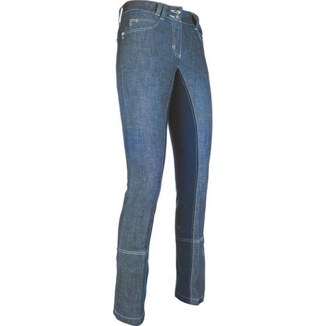 54, Jeans et bleu marine: Pantalon d'équitation respirant Jodhpur Miss Blink à taille haute pour femme avec renforts intérieurs de jambe (1/5)