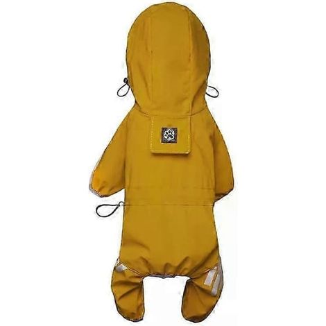 Vêtements imperméables pour animaux de compagnie Manteau de pluie pour chiots pour petits et moyens chiens Sweat-shirts Réfléchissants Shih Tzu Combinaisons Chihuahua Carlin Manteaux de pluie Jaune S (1/5)