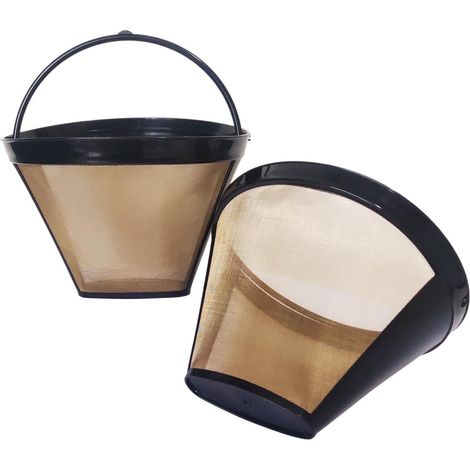 Confezione da 2 cestelli filtro riutilizzabili per caffè - Accessori per macchine da caffè - Crezuo