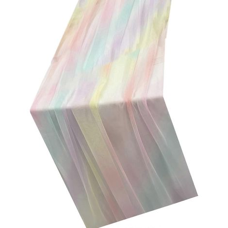 Nappe colorée résistante à la décoloration, séchage rapide, entretien facile, format voyage, idéale pour les événements. 30 x 180 cm, jaune. (1/5)