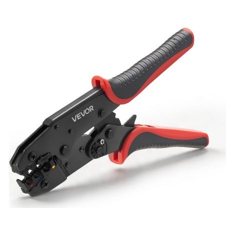 Crimpzange Ratschenfunktion 0,5-6 mm², Kabelschuhzange mit Klaren Metrischen & AWG-Markierungen, Schnellverschluss, Presszange Einstellbarer Anpressdruck für Mehrere Anschlüsse (1/5)