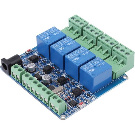 1 Stück 4-Kanal-Relaismodulplatine mit STM8S103F3-Mikrocontroller und RS485-Kommunikation (1/5)