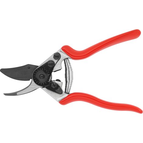 FELCO 6 Sécateur personnalisable Lame F-Tech / Poignées rouges – compact, ergonomique main moyenne, coupe 20 mm, aluminium forgé, Swiss Made (1/3)