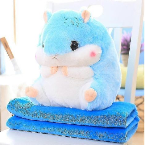 Hamster en peluche mignon avec couverture, hamster bleu uniquement