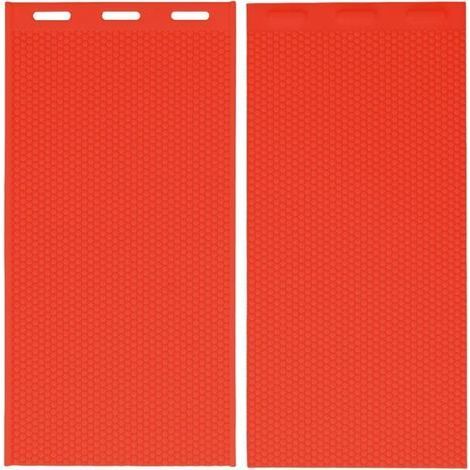 2 pièces 5.4mm Silicone cire d'abeille moule cire d'abeille fond de teint presse moule apiculture fournitures 44x28cm rouge (1/4)