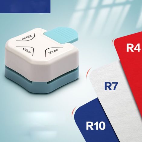 3-in-1 Eckenschneider R4 R7 R10, Wirtschaftlicher Multifunktions-Papierlocher, Eckenschneider mit ergonomischem Griff, DIY-Werkzeug für Scrapbooking und Karten, Set mit 3 Größen. (1/5)