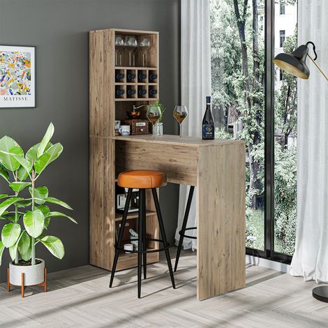 Roomart DUBLIN Bartisch Stehtisch 120 cm, Eiche (1/5)