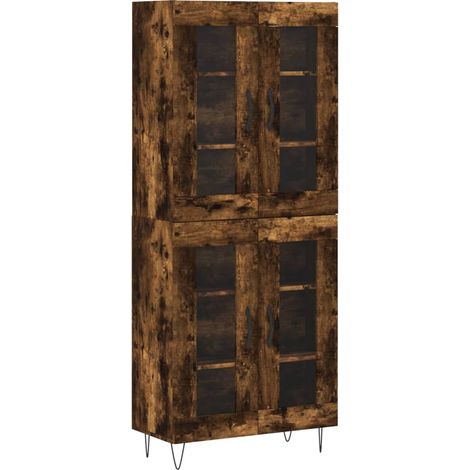 vidaXL Credenza Rovere Fumo 69,5x34x180 cm in Legno Multistrato (1/5)