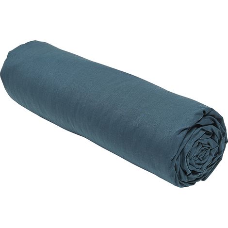 Today Drap housse Essential bleu 180x200 cm coton