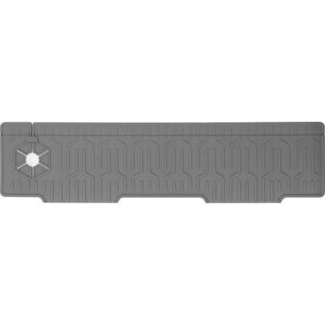 Tappetino in silicone bifacciale per rubinetto, paraspruzzi per lavello resistente all'acqua, design con fori regolabili, materiale di alta qualità per cucina e bagno, 60x15 cm (grigio) (1/5)