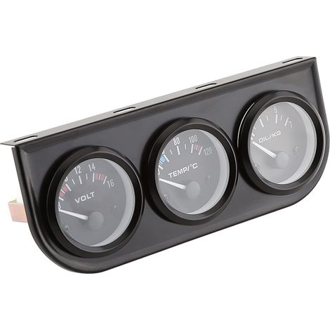 3 Gauges 1 In 1 With Voltmeter Oil Pressure Meter And Water Temperature Gauge Triple 52mm Manometer For Car Truck Multifunctional Measuring Instrument (1/5)