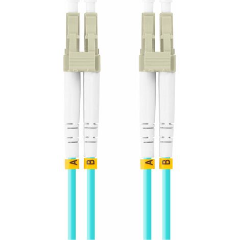 Cavo patch in fibra ottica Lanberg MM LC/UPC-LC/UPC DUPLEX 3,0 mm OM3 50/125 LSZH 3 m acqua