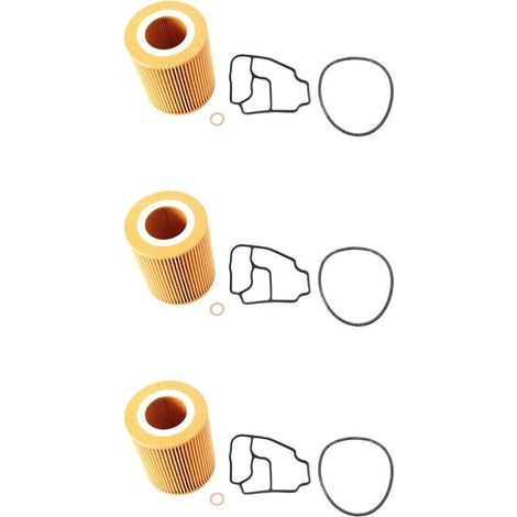 Kit de 3 piezas de filtro de aceite y junta de la carcasa para E39, E46, E60, X3, X5, Z3, Z4, 525I y 530I (11427512300) (1/4)